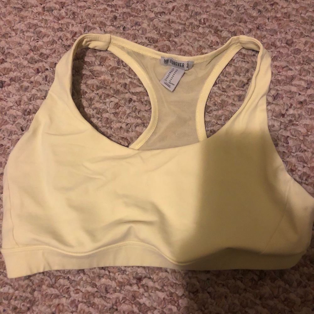 Yellow Sports Bra